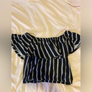 Off the shoulder ruffled top